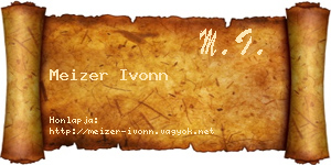 Meizer Ivonn névjegykártya
